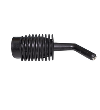 Black nozzle for steam machine with a ribbed design for enhanced functionality.