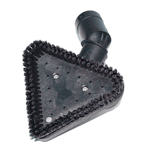 Large black medium triangle floor brush with clips for cloth, ideal for heavy-duty cleaning and versatile for steam scrubbing or mopping