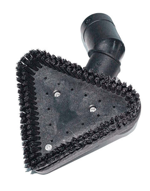 Large black medium triangle floor brush with clips for cloth, ideal for heavy-duty cleaning and versatile for steam scrubbing or mopping